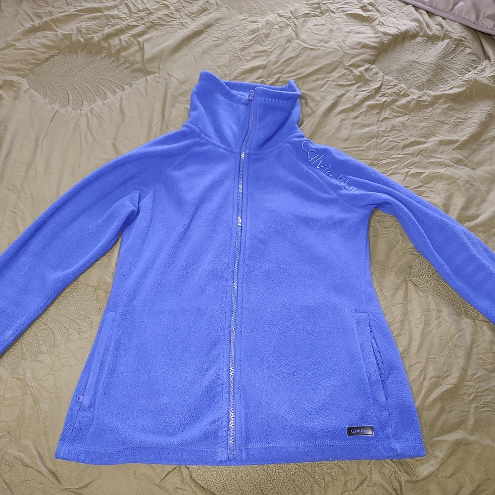 Calvin Klein purple fleece jacket size small